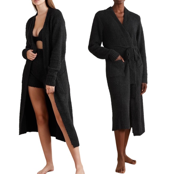 SKIMS Other - Skims Cozy Robe Boucle Onyx Black S/M NWT